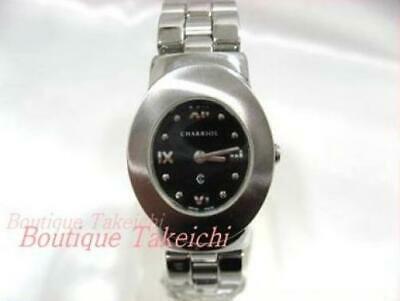 Authentic Philip Charriol SS AZURO Quartz Ladies Black: This item qualifies for FREE DOMESTIC SHIPPING to customers in the USA SS Black support Belt size: ~ 15.5 cm Face: Width 2.4 cm (including crown) Quartz Rank: A The MYNT Guarantee: Photos descriptions