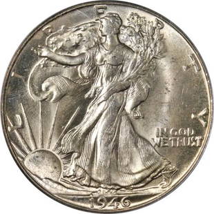 Authentic 1946-D Walking Liberty Half PCGS MS65 Great: This item qualifies for FREE DOMESTIC SHIPPING to customers in the USA Certification: Pcgs Composition: Silver Circulated/Uncirculated: Uncirculated Certification Number: 6628.65/3748046 Grade: