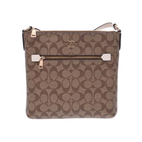 Authentic COACH Signature flat type Beige / Ivory C1554: This item qualifies for FREE DOMESTIC SHIPPING to customers in the USA Brand: COACH Bag Depth: 4cm Style: Bag Bag Length: 26cm Material: PVC / Leather Department: unisex Color: Beige Type: Shoulder Ba