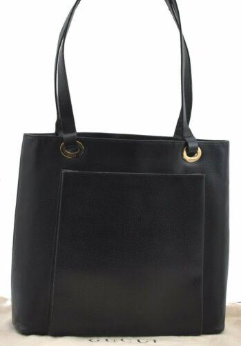 Authentic GUCCI Shoulder Tote Bag Leather Black: This item qualifies for FREE DOMESTIC SHIPPING to customers in the USA Brand: GUCCI Style: Tote Bag Country/Region of Manufacture: Italy Type: Tote Bag Serial Number: 00218170336 Department: Women Bag