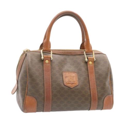 Authentic CELINE Macadam Canvas Hand Bag Brown: This item qualifies for FREE DOMESTIC SHIPPING to customers in the USA Brand: CELINE Bag Length: 10.2inch(Approx) / 26cm(Approx) Style: Hand Bag Department: Women Material: PVC Leather Country of Manu