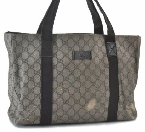 Authentic GUCCI Tote Bag GG PVC Leather Brown: This item qualifies for FREE DOMESTIC SHIPPING to customers in the USA Brand: GUCCI Style: Tote Bag Country/Region of Manufacture: Italy Type: Tote Bag Serial Number: 1416242123 Department: Women Bag