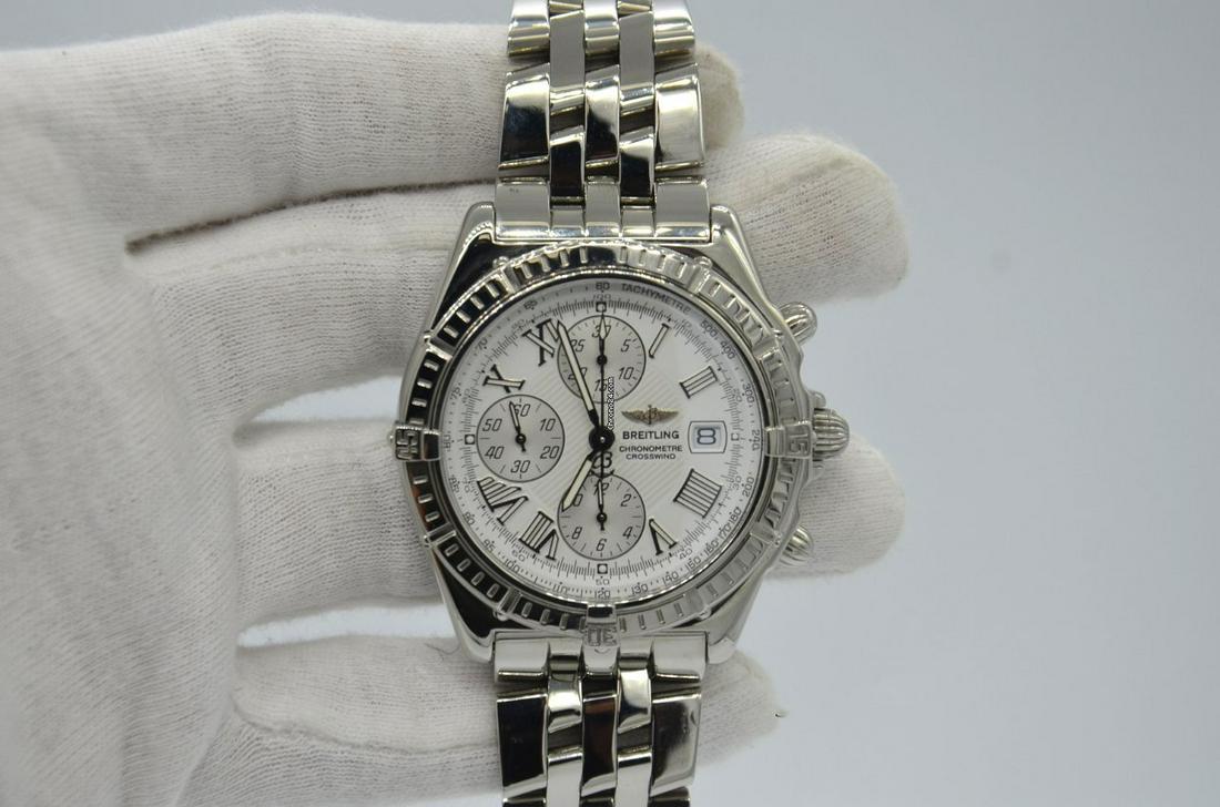 Authentic Breitling Crosswind: This item qualifies for FREE DOMESTIC SHIPPING to customers in the USA Basic Info Brand: Breitling Model: Crosswind Racing Reference number: A13355 Movement: Automatic Case material: Steel Bracelet ma