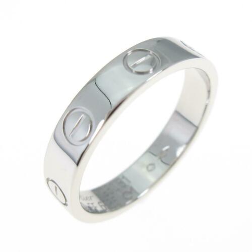 Authentic Cartier Mini Love ring: This item qualifies for FREE DOMESTIC SHIPPING to customers in the USA Brand: Cartier Size: 10.5 (Jpn Size) (51) Material: Pt Accessories: No Warranty Card Gender: Ladies The MYNT Guarantee: Photos de
