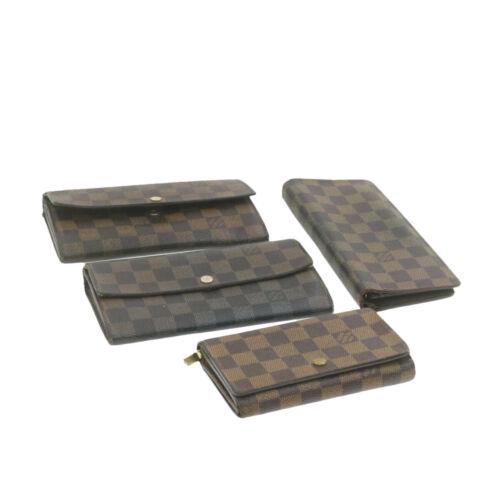 Authentic LOUIS VUITTON Monogram Damier Ebene Wallet: This item qualifies for FREE DOMESTIC SHIPPING to customers in the USA Brand: LOUIS VUITTON Material: PVC Leather Type: unknown Department: Woman Color: Brown UPC: Does not apply EAN: Does not apply T