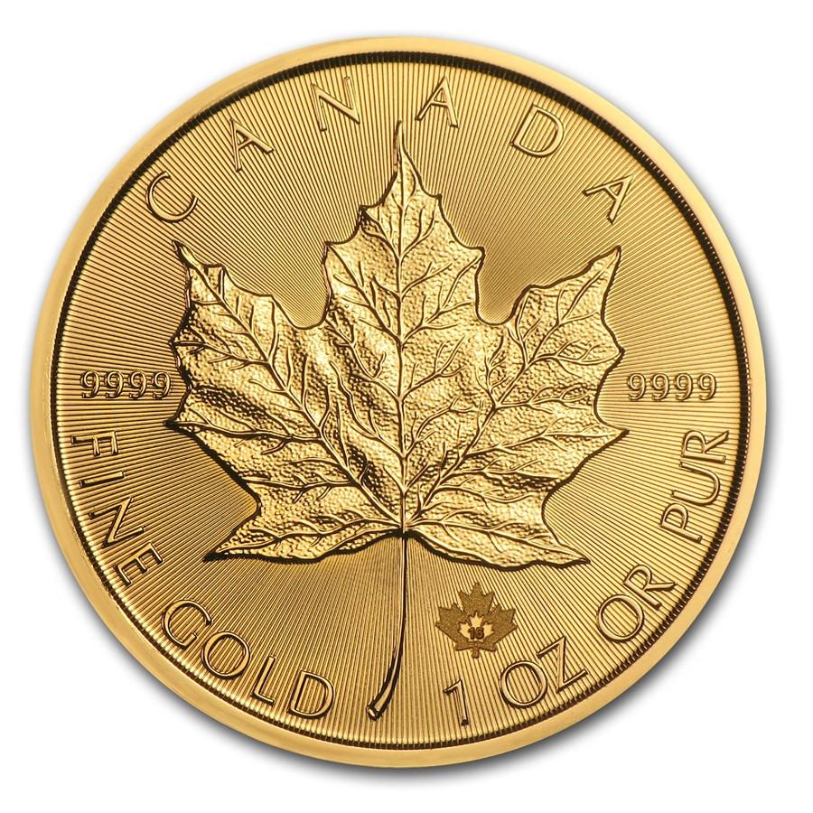 Canada Gold Maple Leaf: This item qualifies for FREE DOMESTIC SHIPPING to customers in the USA The Canadian Gold Maple Leaf is the official pure gold bullion coin of Canada. It is legal tender manufactured and guaranteed by