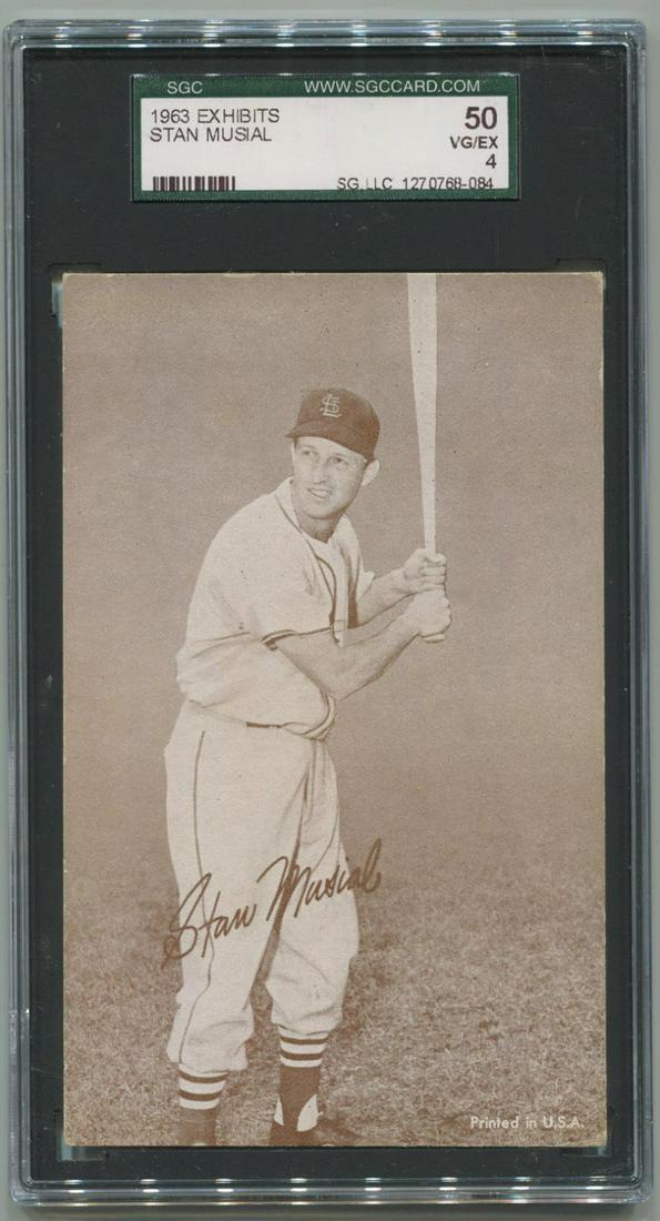 1963 Exhibits Stan Musial. #50. VG-EX 4. St. Louis: This item qualifies for FREE DOMESTIC SHIPPING to customers in the USA 1959 Topps Willie Mays #563 All-Star Card New York/San Francisco Giants Please see high resolution images. The