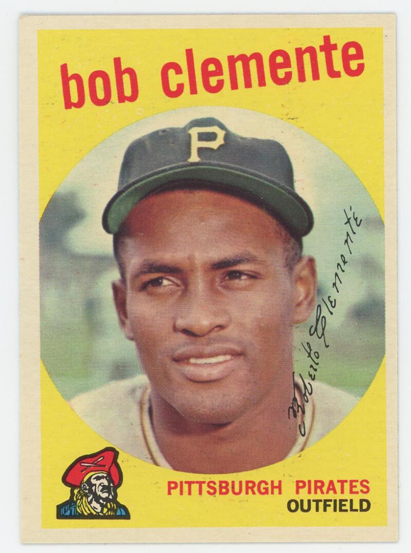 1959 Topps Roberto Clemente #478. No Creases!: This item qualifies for FREE DOMESTIC SHIPPING to customers in the USA 1959 Topps Roberto Clemente #478. No Creases! Centered and appears Ex-Mint The MYNT Guarantee: Photos descriptions and estimates 