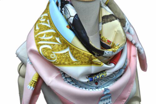 Authentic HERMES Scarf "PLAZA DE TOROS" Silk Pink: This item qualifies for FREE DOMESTIC SHIPPING to customers in the USA Brand: Hermes Material: Silk Country/Region Of Manufacture: France Color: Pink Style: Scarf Size(Cm): W90 X H90Cm(Approx) Type: S