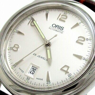 Authentic Oris Classic Original Automatic Silver Dial: This item qualifies for FREE DOMESTIC SHIPPING to customers in the USA Oris Classic Original Auto Men's Silver Dial 633-7509 Watch Model name Oris Classic Original Auto Material SS / leather Around th