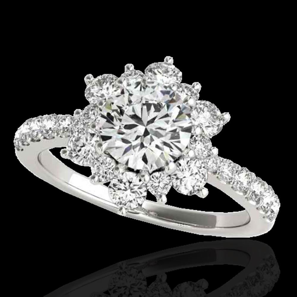2 ctw Certified Diamond Solitaire Halo Ring 10k White: This item qualifies for FREE DOMESTIC SHIPPING to customers in the USA 2 ctw Certified Diamond Solitaire Halo Ring 10k White Gold Designer Brand Luxury Jewelrymade in the USA Suggested Retail Price: $
