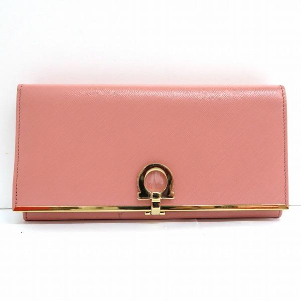Authentic Salvatore Ferragamo Women's Leather Long: Brand: Salvatore Ferragamo Type: Long wallet (bi-fold) Gender: Women Accessories: Box Condition: Used (good) Material: Leather Color: Gold, Pink Size (HxWxD): 10cm x 19cm x 2.5cm / 3.93'' x 7.48'' x 0