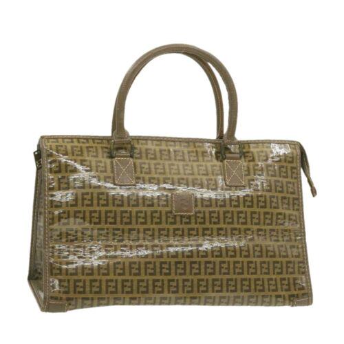 Authentic FENDI Zucchino Canvas Hand Bag Enamel Brown: This item qualifies for FREE DOMESTIC SHIPPING to customers in the USA Size: W36 X H24 X D19Cm(Approx) Material: Patent Leather Country/Region Of Manufacture: Italy Color: Brown Department: Women Bran