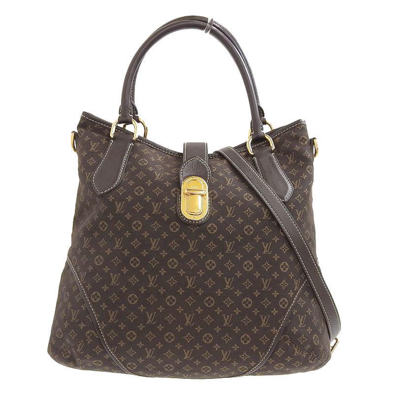 Authentic Louis Vuitton Monogram Ideal Elegy 2way: Brand: Louis Vuitton Type: Handbag Accessories: Shoulder strap Condition: Used (good) Material: Monogram Idylle Color: Fusain Size (HxWxD): 33cm x 35.5cm x 10cm / 12.99'' x 13.97'' x 3.93'' Handle Len