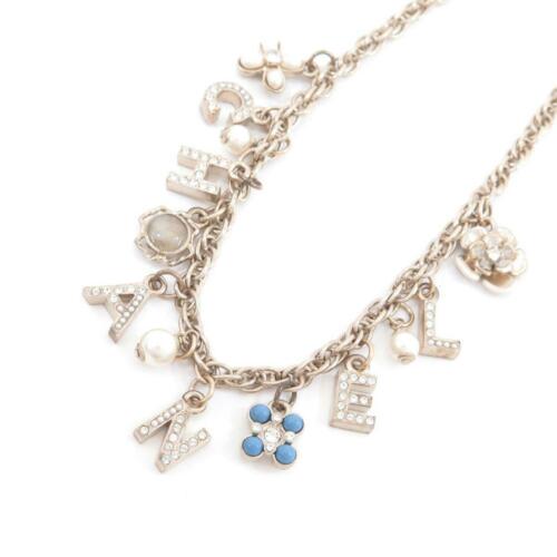 Authentic CHANEL Necklace: This item qualifies for FREE DOMESTIC SHIPPING to customers in the USA Brand: Chanel Gender: Ladies Color: White+Crystal+Blue / Gold Parts Size: Length : 40-44Cm Material: Imitation Pearl The MYNT Gua