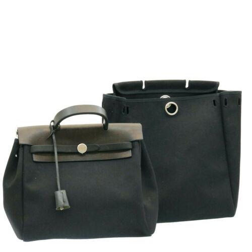 Authentic HERMES Her Bag a Dos PM 2Way Hand Bag: This item qualifies for FREE DOMESTIC SHIPPING to customers in the USA Brand: Hermes Bag Length: 11.8Inch(Approx) / 30Cm(Approx) Style: Backpack Department: Women Material: Canvas Country Of Manufactu