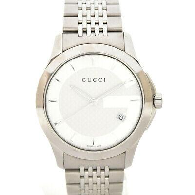 Authentic Gucci G Timeless Quartz YA126402 Silver Dial: This item qualifies for FREE DOMESTIC SHIPPING to customers in the USA Gucci G Timeless Quartz YA126402 Silver Dial Stainless Men's Watch Brand: Gucci Product name G Timeless Model: YA126402 Serial 16