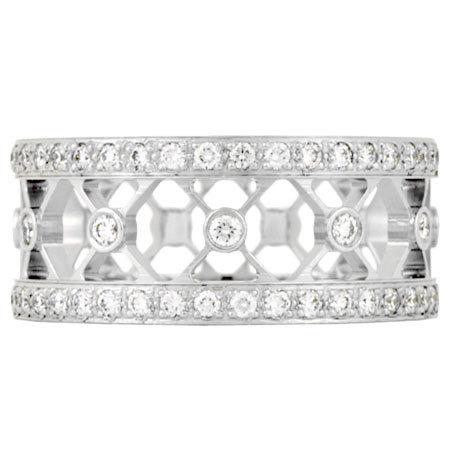 Authentic Tiffany & Co. Voir Ring Pave Diamond Pt950 #: This item qualifies for FREE DOMESTIC SHIPPING to customers in the USA Brand: Tiffany Model: Diamond ring Accessories: Box Condition: Used (very good) Material: Platinum 950 Damage Ranking: Accessorie
