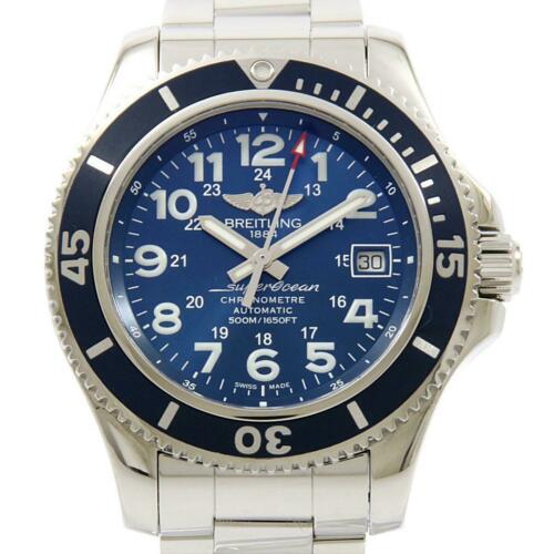 Authentic BREITLING A17365 A182C15PSS SUPEROCEAN II 42: This item qualifies for FREE DOMESTIC SHIPPING to customers in the USA Brand: Breitling Accessories: With Original Box Color: Marine Blue Arabia - Reference Number: A17365 A182C15Pss Department: Mens 