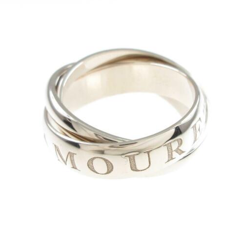Authentic Cartier Trinity 1998 Christmas limited: This item qualifies for FREE DOMESTIC SHIPPING to customers in the USA Brand: Cartier Accessories: No Warranty Card Material: 750Wg Actualsize: W : 8.5Mm Estimation Length Of 1 Pcs : 5.3Mm 2.8Mm(Thin)