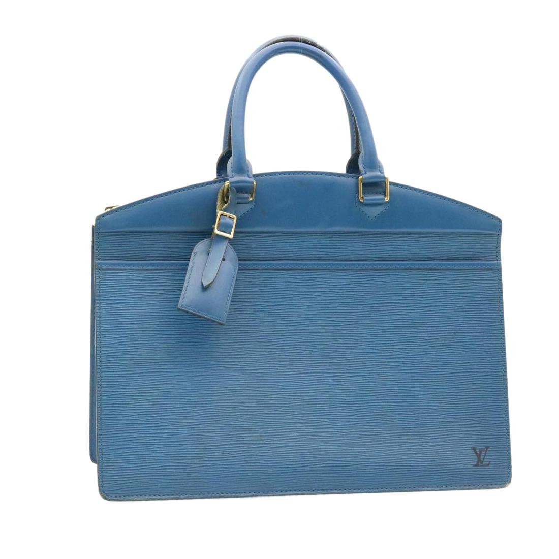 Authentic LOUIS VUITTON Epi Riviera Hand Bag Blue LV: This item qualifies for FREE DOMESTIC SHIPPING to customers in the USA Brand: LOUIS VUITTON Style: Hand Bag Material: Epi Leather Color: Blue Made In: France Size (Inches): W13.8 x H11.0 x D6.3inch(Ap