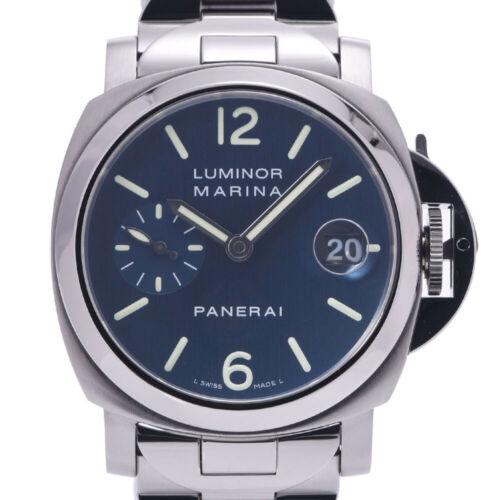 Authentic OFFICINE PANERAI Luminor Marina PAM00120: This item qualifies for FREE DOMESTIC SHIPPING to customers in the USA Brand: OFFICINE PANERAI Department: mens Style: watch Movement: Mechanical Automatic Material: Stainless Steel Dial Color: blue C