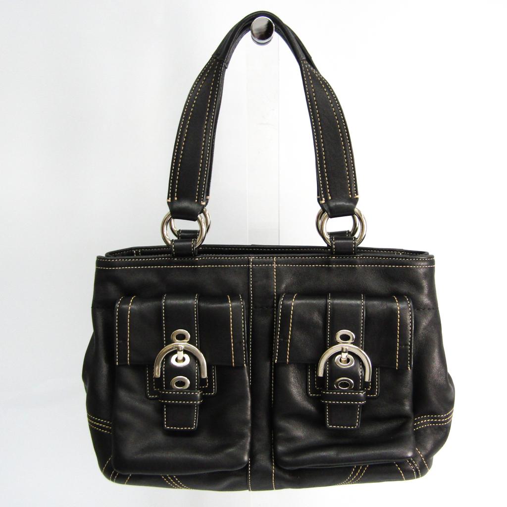 Authentic Coach Soho 8A09 Women's Leather Handbag Black: This item qualifies for FREE DOMESTIC SHIPPING to customers in the USA Brand: Coach Model: Soho 8A09 Type: Handbag Material: Leather Color: Black Size (HxWxD): 19cm x 26cm x 14cm / 7.48'' x 10.23'' x