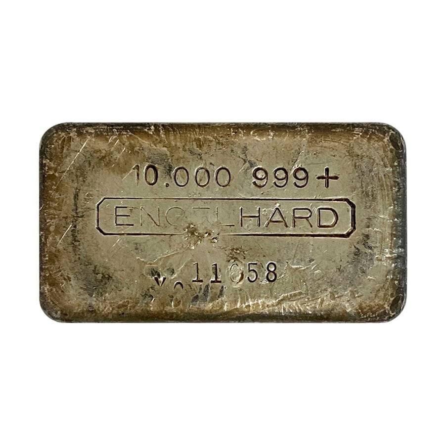10 oz Engelhard Cast Silver Bar .999+ Fine (X8 Error: This item qualifies for FREE DOMESTIC SHIPPING to customers in the USA You are bidding on the total lot which includes 1 of the following item: 10 oz Engelhard Cast Silver Bar .999+ Fine (X8 Error Pre