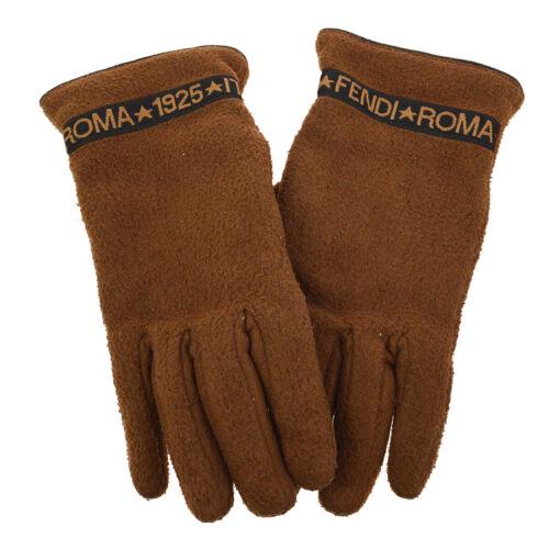 Authentic FENDI Logos Women's Gloves Brown Black 100%: This item qualifies for FREE DOMESTIC SHIPPING to customers in the USA Size: L Color: Black Brown Style: Everyday Gloves Glove Length: 9.8 " Brand: FENDI Material: 100% Polyester The Mynt Auctions Gua