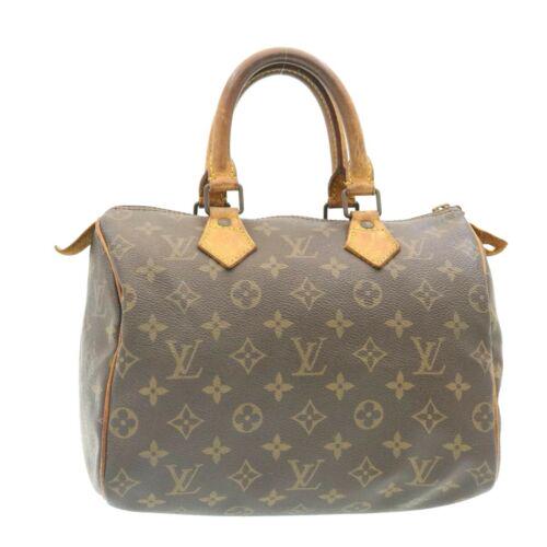 Authentic LOUIS VUITTON Monogram Speedy 25 Hand Bag: This item qualifies for FREE DOMESTIC SHIPPING to customers in the USA Brand: LOUIS VUITTON Department: Women Style: Hand Bag Size (Mens): See Description Material: Monogram Canvas Size (Womens): See