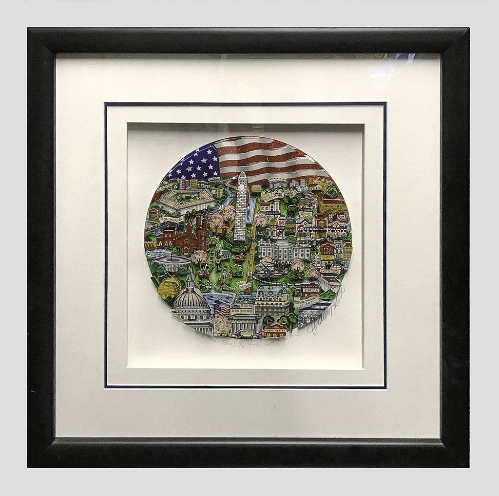 CHARLES FAZZINO "Our Salute to Washington" 2003 Pop-Up: CHARLES FAZZINO "Our Salute to Washington" 2003 Pop-Up Serigraph - $3K Appraised Value w/ CoA! + The MYNT Guarantee: Photos descriptions and estimates were prepared with the utmost care by our team of