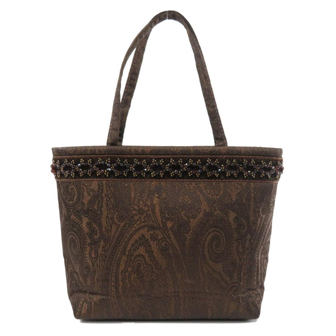 Etro Paisley Tote Bag Nylon Ladies: Etro Paisley Tote Bag Nylon LadiesBrand: Etro Type: Tote bag Gender: Women Condition: Used (very good) Material: Nylon Color: Brown Size (HxWxD): 17cm x 24.5cm x 7cm / 6.69'' x 9.64'' x 2.75'' Handle