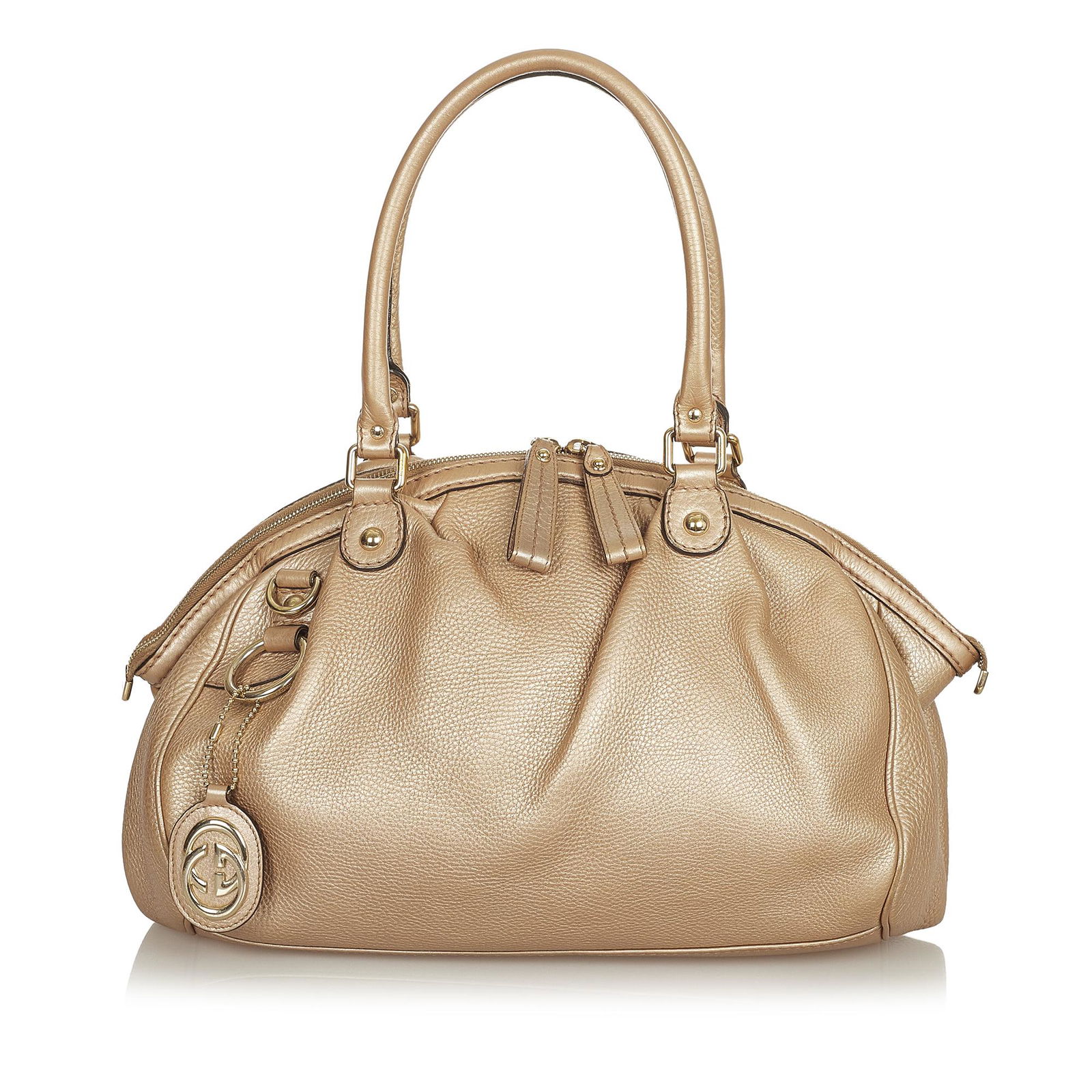 Gucci Sukey Leather Satchel: Gucci Sukey Leather Satchel The Sukey satchel features a leather body rolled leather handles a detachable leather strap a top zip closure and an interior zip pocket. Brand: Gucci Model: Sukey Leather