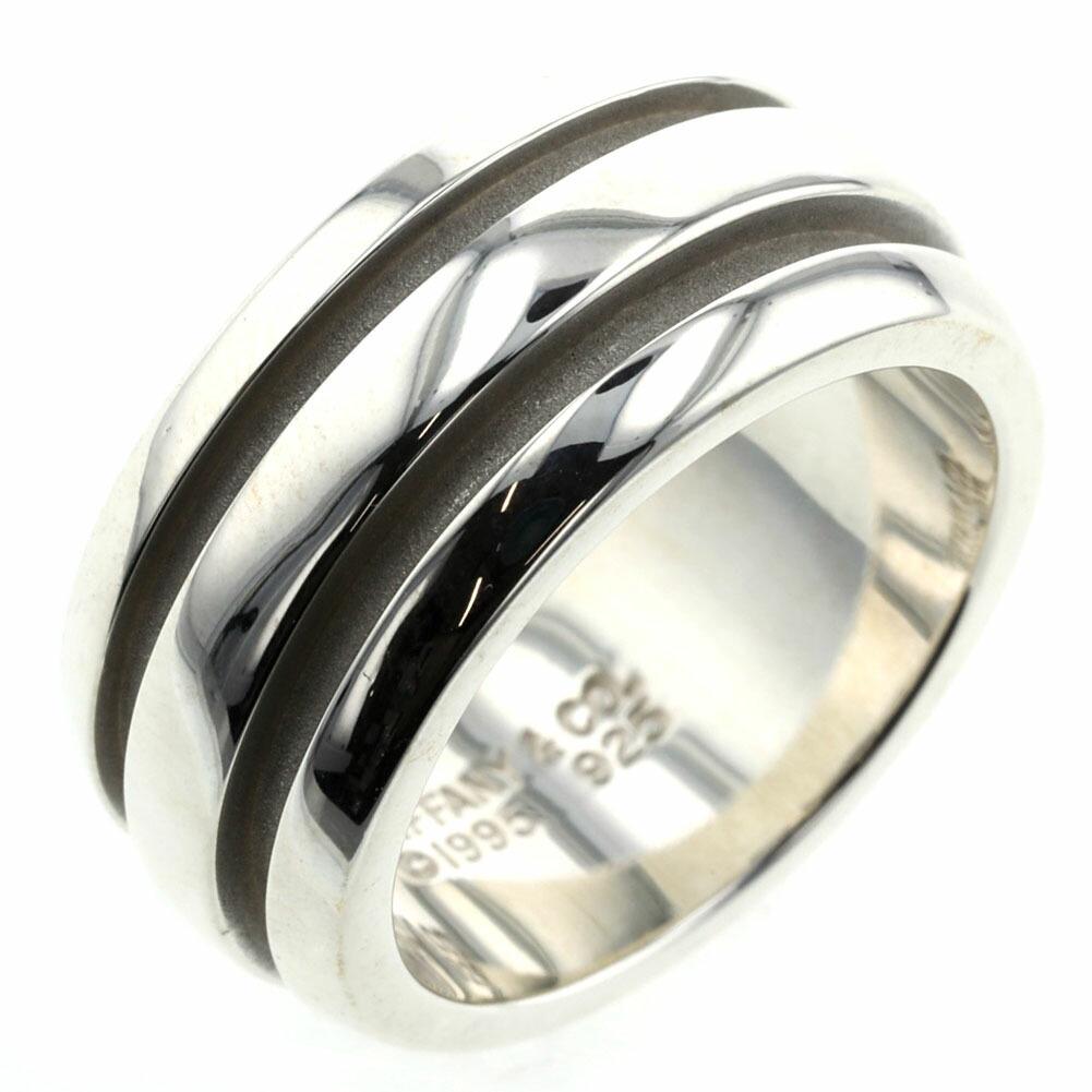 Tiffany Ring Grooved Double Line Silver 925 Ladies &: Tiffany Ring Grooved Double Line Silver 925 Ladies & Co.Brand: Tiffany Model: Grooved double line Gender: Women Accessories: None Condition: Used (very good) Material: Silver 925 Color: Silver Width: 