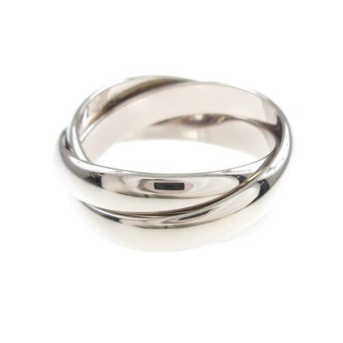 Cartier Trinity ring: Cartier Trinity ring Brand: Cartier Material: 750WG Gender: Ladies Size: 9.0 (JPN size) (49) Accessories: No Warranty Card ActualSize: W : 7.0mm estimation length of 1 pcs : 3.4mm Type: Ring Main Ston
