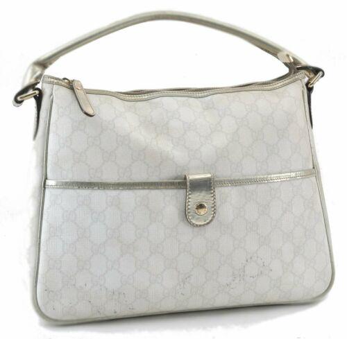 GUCCI Shoulder Hand Bag GG PVC Leather 189898 White: GUCCI Shoulder Hand Bag GG PVC Leather 189898 White Brand: GUCCI Country/Region of Manufacture: Italy Bag Length: 13.4inches (34cm) Bag Height: 10.2inches (26cm) Bag Depth: 4.1inches (10.5cm) Strap Dr