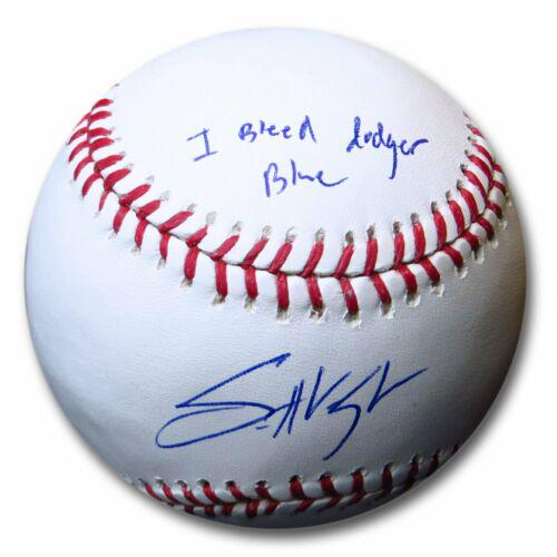 Scott Van Slyke Autographed MLB Baseball "I Bleed: Scott Van Slyke Autographed MLB Baseball "I Bleed Dodger Blue" JSA Sport: Baseball-MLB Player: Scott Van Slyke Product: Ball Autograph Authentication: James Spence (JSA) Original/Reprint: Original Tea