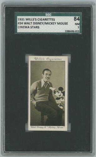 1931 Wills's Cigarettes #24 Walt Disney Mickey Mouse.: 1931 Wills's Cigarettes #24 Walt Disney Mickey Mouse. SGC Set: 1931 Willss Cigarettes Graded: Yes Player/Athlete: See Pic Grade: See Item Description Manufacturer: Willss Cigarettes Professional Grade