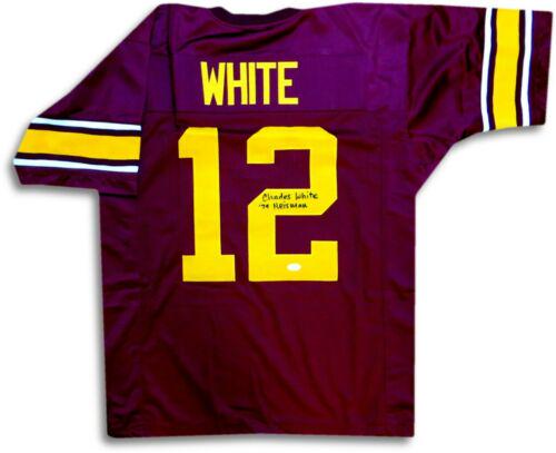 Charles White Signed Autographed Jersey USC Trojans Red: Charles White Signed Autographed Jersey USC Trojans Red "79 Heisman" Sport: Football Team: USC Trojans Product: Memorabilia Player: Charles White Original/Reprint: Original Autograph Authentication: J