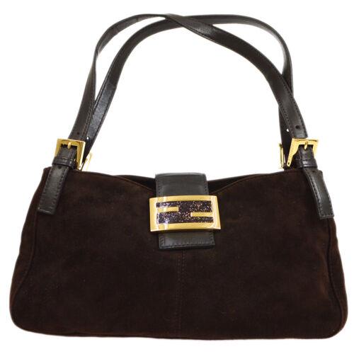 FENDI Zucca Pattern Hand Bag 2372-26583-009 Purse Brown: FENDI Zucca Pattern Hand Bag 2372-26583-009 Purse Brown Suede Italy Size: Medium Accents: Logo Model: Hand bag Country/Region of Manufacture: Italy Department: Women Style: Hand Bag Handle Style: Doub