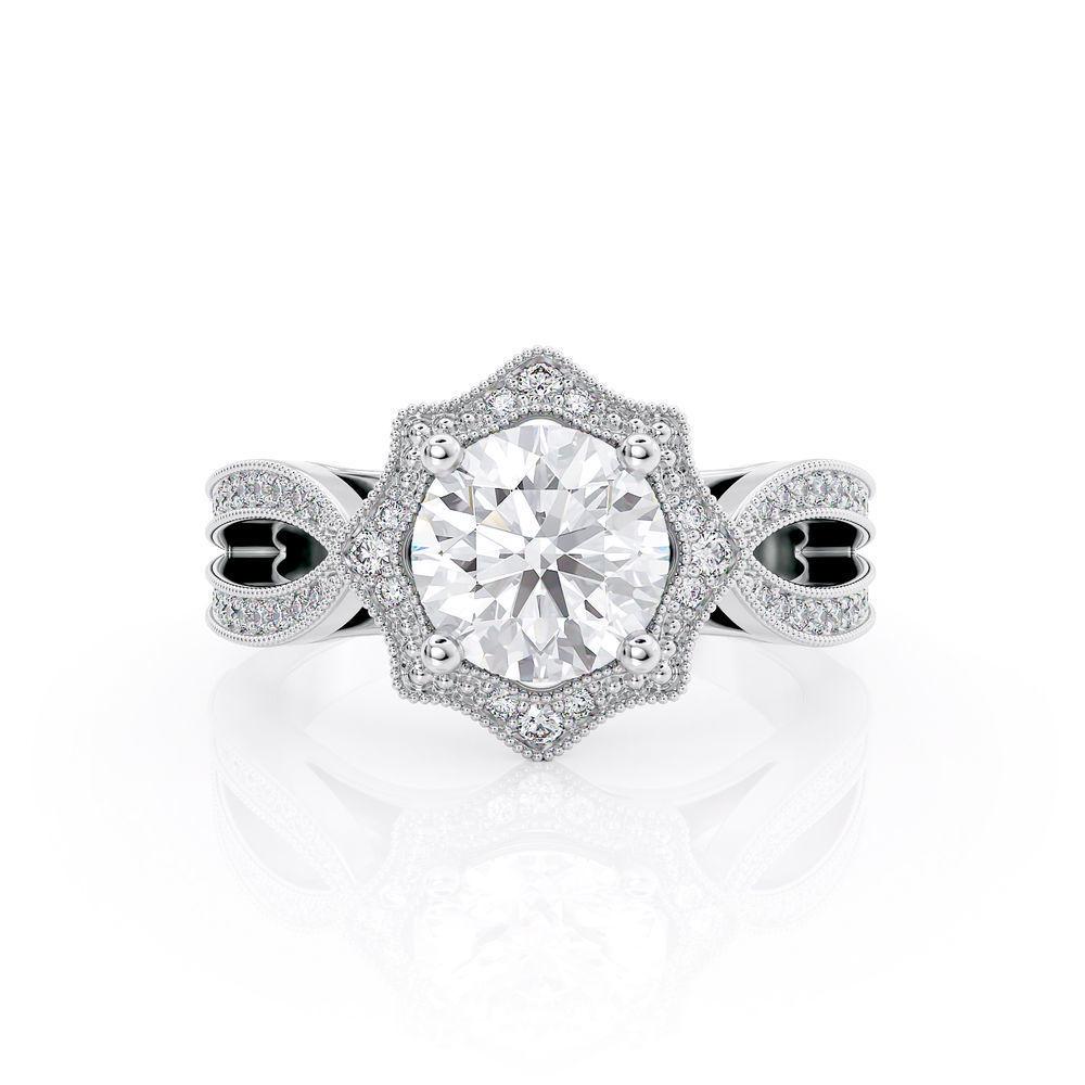 Diamond Ring 2.84 Ct TCW Gold 4K 2.70 g: Diamond Ring 2.84 Ct TCW Gold 4K 2.70 g Model Code: MD267 Collection: Vintage Style: Solitaire With Accents Total Carat Weight: 2.84 Metal 1 Weight: 2.7 Metal 1 Purity: 14K Gemstone 1 Code: 2EVS1 Gems