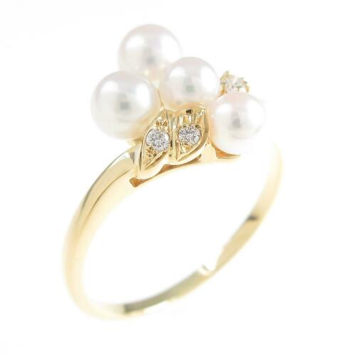 MIKIMOTO Akoya pearl ring: MIKIMOTO Akoya pearl ring Brand: MIKIMOTO Material: K18YG Gender: Ladies Size: 12.0 (JPN size) Stone: Diamond ActualSize: W : 11.4mm CenterStone: Akoya Pearl The Mynt Guarantee: All items in this auct