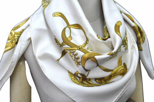 HERMES Carre 90 Scarf "LES CAVALIERS D'OR" Silk White: HERMES Carre 90 Scarf "LES CAVALIERS D'OR" Silk White Brand: HERMES Country/Region of Manufacture: France Style: Scarf Type: Scarf Department: Women Material: Silk Color: White Size(cm): W90 x H90cm(A