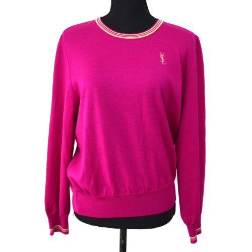 Yves Saint Laurent Vintage Long Sleeve Tops Pink #L: Yves Saint Laurent Vintage Long Sleeve Tops Pink #L Wool Size: #L Department: Women Style: Tops Outer Shell Material: 100% Wool Type: tops Color: Pink Brand: Yves Saint Laurent Size Type: Regular The