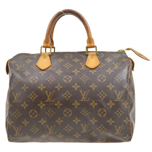 LOUIS VUITTON SPEEDY 30 HAND BAG PURSE MONOGRAM CANVAS: LOUIS VUITTON SPEEDY 30 HAND BAG PURSE MONOGRAM CANVAS M41526 AA0054 Gender: Adult Unisex Country/Region of Manufacture: France Style: Hand bag Decade: 2000s Material: Monogram canvas Color: Brown Occ