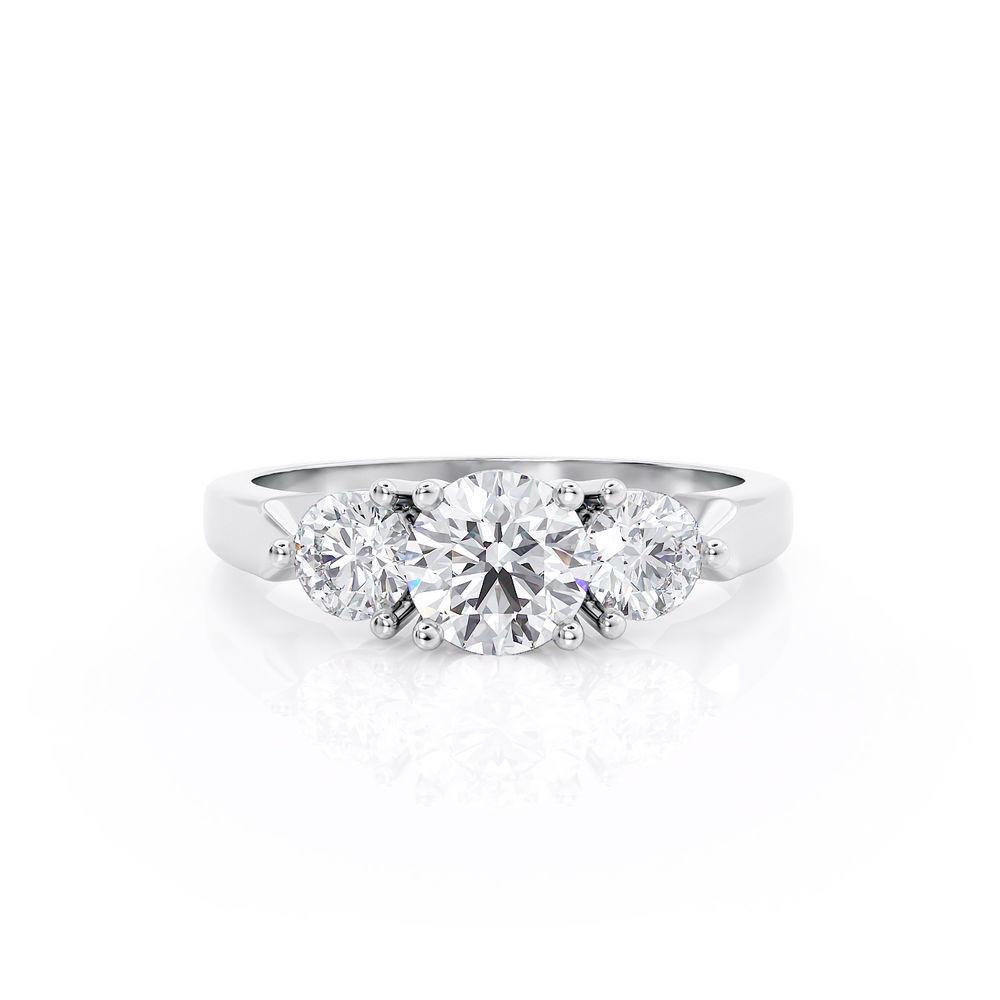Diamond Ring .27 Ct TCW Gold 4K 3.00 g: Diamond Ring .27 Ct TCW Gold 4K 3.00 g Model Code: MD254 Collection: Classic Style: 3-stone Total Carat Weight: 1.27 Metal 1 Weight: 3 Metal 1 Purity: 14K Gemstone 1 Code: 1.25HI1 Gemstone 1 Amount: 1