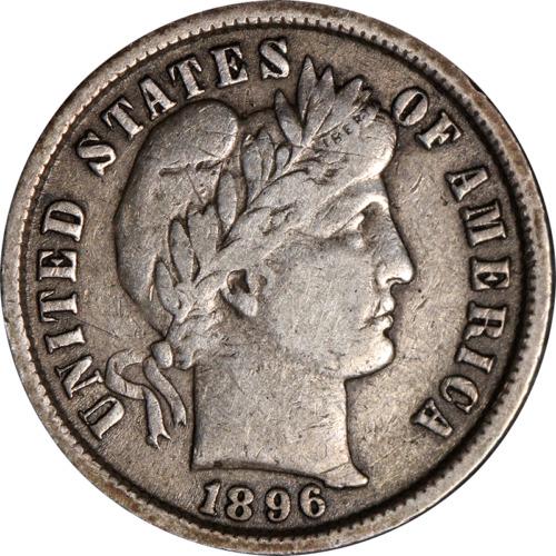 1896-P Barber Dime: 1896-P Barber Dime Certification: Uncertified Circulated/Uncirculated: Circulated Mint Location: Philadelphia Composition: Silver Year: 1896 The MYNT Guarantee: Photos descriptions and estimates were 