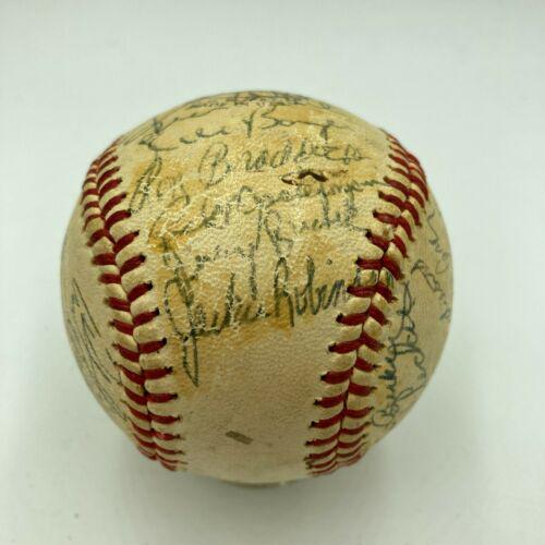 Jackie Robinson 1965 Cardinals Multi Signed Spring: Jackie Robinson 1965 Cardinals Multi Signed Spring Training Florida Baseball Player: Jackie Robinson Sport: Baseball-MLB Autograph Authentication: James Spence Authentication (JSA) Original/Reprint: O