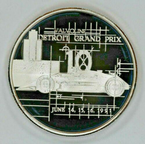 1991 DETROIT GRAND PRIX 1 TROY OUNCE .999 PURE SILVER: 1991 DETROIT GRAND PRIX 1 TROY OUNCE .999 PURE SILVER ART ROUND LIMITED Shape: Round Fineness: 0.999 Precious Metal Content per Unit: 1 oz Year: 1991 Total Precious Metal Content: 1 TR OZ The MYNT Gua