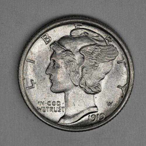 1919 MERCURY DIME 10C SILVER CHOICE BU BRILLIANT: 1919 MERCURY DIME 10C SILVER CHOICE BU BRILLIANT UNCIRCULATED Certification: Uncertified Composition: Silver Year: 1919 Circulated/Uncirculated: Unknown Strike Type: MS Mint Location: P Country: USA K